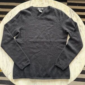 Lord & Taylor Petite Black 100% Cashmere Sweater - PM